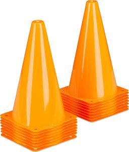 relaxdays Pylons pomarańczowy zestaw 16