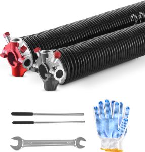 VEVOR Torsionsfeder für Garagentor (φ5,26 x φ50,8 x 618 mm) 16000 Zyklen, schwarze Beschichtung, zum Austausch, Garagentorfeder