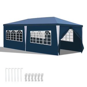Pavillon Camping Festzelt Wasserdicht Partyzelt Stabiles hochwertiges 3x6m Blau