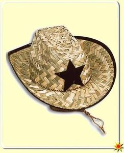 Cowboy-Hut, Stroh-Hut für Kinder Fasching Karneval
