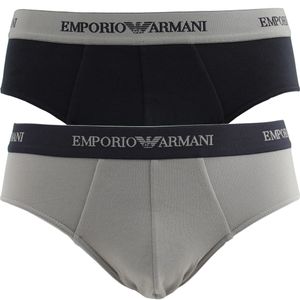 Emporio Armani 2er Pack Slips Mini Brief     1xMarine 1xGrau M