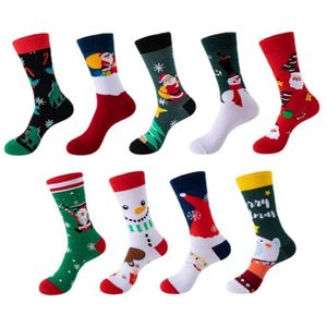 9 Paar Uni Weihnachtssocken Christmas Socks Weihnachtsmotiv Weihnachten Festlicher Baumwolle Socken Mix Design für Damen und Herren