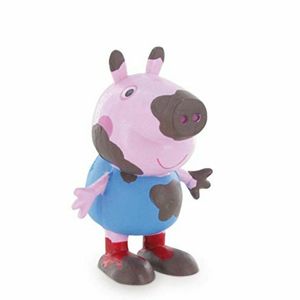 Comansi- Peppa Pig: Mud George Mini Figur, mehrfarbig, 5,5 cm (Y99688) COMANSI