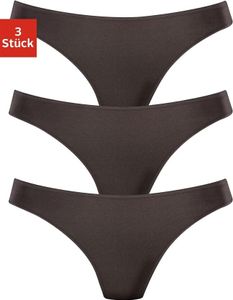 LASCANA String 3 er-Pack schwarz Größe 36/38