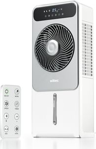Wiltec ochlazovač vzduchu 28 W s vodním chlazením 5 l nádrží, mobilní ochlazovač vzduchu s dálkovým ovládáním, přenosná klimatizace s 12 nastaveními rychlosti