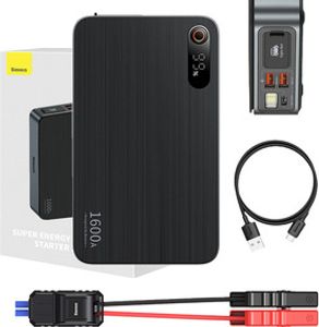 Baseus Super Energy PRO Starthilfe/Powerbank, 1600 A, USB (schwarz)