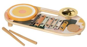Beats To Go xylophon 7-tönig 31 x 18,5 cm Holz/Stahl 3-teilig, Farbe:Multicolor