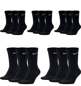 15 Paar Nike Herren Damen Socken SX4508 - Farbe: Schwarz - Größe: 34-38