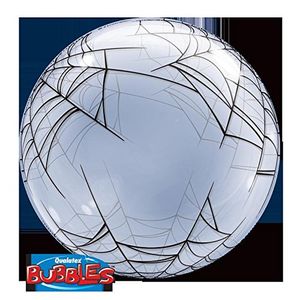 Qualatex 17392 61 cm Deco Bubble Spider 's Web 1 Bubble Ballon Pro Pack