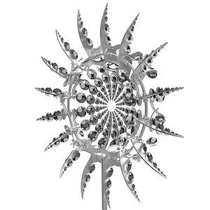 Jedinečný a kouzelný kovový větrný kinetický mlýn, kovový větrný spinner s kovovým zahradním kolíkem, ideální zahradní dekorace a nápad na dárek