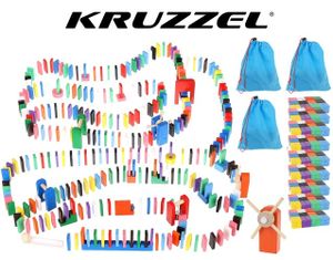 Kruzzel 9397 Drevené domino farebné 1080 ks