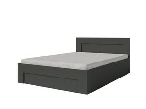 FURMEB24 - WER - Rám postele 90 x 200 cm s lamelovým roštom - Kovový rám postele s priestrannou pružinou - Antracit - Bočné otváranie