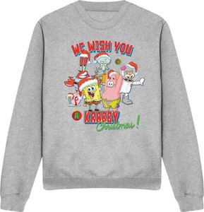 SpongeBob SquarePants - "Přejeme vám Krabbyho Vánoce!" Sweatshirt für Herren/Damen Uni TV12617 (XL) (Sport Heide)