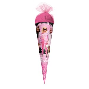 ROTH Geschenk-Schultüte klein Barbie 50 cm rund Tüllverschluss Zuckertüte Schulanfang