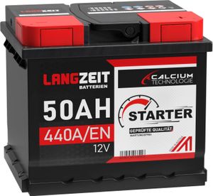 LANGZEIT Autobatterie 50AH 12V 440AEN Starterbatterie +30% mehr Leistung ersetzt Batterie 44AH 45AH 46AH 47AH LANGZEIT Autobatterie 50AH 12V 440AEN Starterbatterie +30% mehr Leistung ersetzt Batterie 44AH 45AH 46AH 47AH