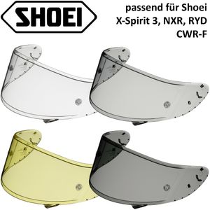 Shoei Visier CWR-F racing (X-Spirit 3, NXR, RYD) klar