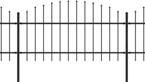 vidaXL Záhradný plot s hrotmi Oceľ (1 - 1,25) x 5,1 m Čierna vidaXL Záhradný plot s hrotmi Oceľ (1 - 1,25) x 5,1 m Čierna