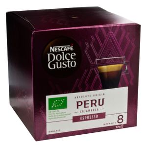 Nescafé Dolce Gusto Absolute Origin Peru Espresso, kávové kapsle, kávové kapsle, pražená káva, bio, 72 kapslí