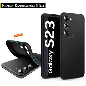 Für Samsung Galaxy S23 5G - Silikon Handy Schutz Hülle TPU Handy Schutz Case - Schwarz