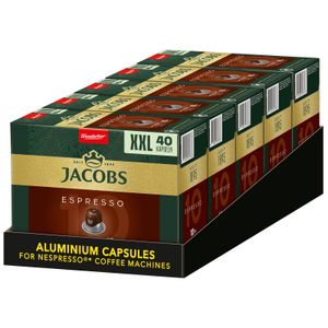 JACOBS Kapseln Espresso Intenso 5 x 40 Nespresso®* kompatible Kaffeekapseln