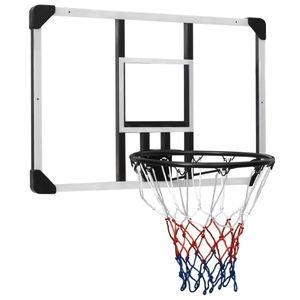 vidaXL Basketbalový obruč Transparent 90x60x2,5 cm Polykarbonát