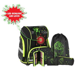 TTS Schulranzen Set Panther 3D SMART 5 teilig mit LED Licht