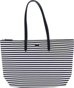 LACOSTE Schultertasche Shopper L.12.12 Concept Shopping Bag Stripes Marine Farine weiß dunkelblau LACOSTE Schultertasche Shopper L.12.12 Concept Shopping Bag Stripes Marine Farine weiß dunkelblau