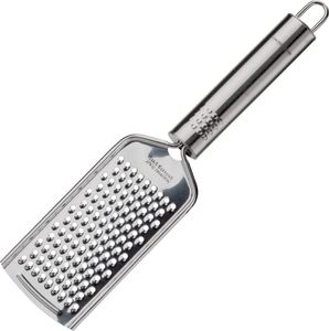 Fackelmann Reibe OVALGRIFF, Käsereibe, Zester aus rostfreiem Edelstahl (Farbe: Silber)