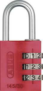 ABUS Zahlenschloss Serie 145, Typ 145/20, rot  (Vorhängeschloss)