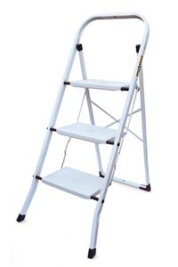 Drabest 3 Stufen Tritthocker Stahl Leiter Klappbar Rutschfester Tragehocker Sicherheit Trittleiter