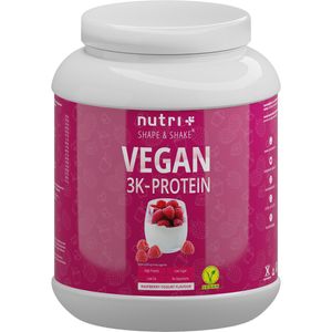 Proteinpulver Vegan - veganes Eiweißpulver - Protein Shake 3K ohne Laktose - Eiweiß Raspberry Joghurt
