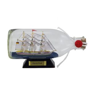 Buddelschiff, Flaschenschiff "Gorch Fock", Segelschiff Flasche 16 cm