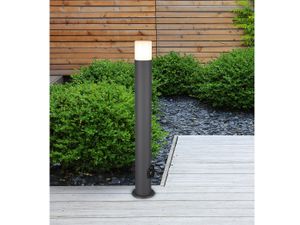LED Außenwegeleuchten mit Steckdosen Anthrazit Pollerleuchten Outdoor Stehlampen