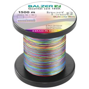 Balzer Ironline Catfish Multicolor - 1500m geflochtene Wallerschnur, Durchmesser/Tragkraft:0.60mm / 75.5kg