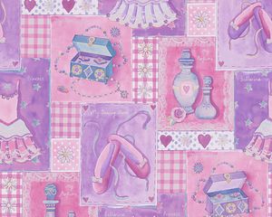 A.S. Création Papiertapete Boys & Girls 5 bunt rosa lila 10,05 m x 0,53 m 305971