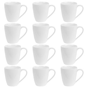 Kaffeetassen - Weiß - Bone China - 360 ml - 12er Set