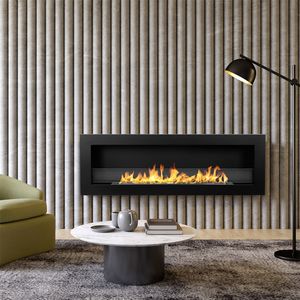 Vstavaný krb na bioetanol na montáž na stenukrb 120x40 Livorno 120 čierny