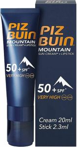Piz Buin kombinowany krem przeciwsłoneczny + sztyft Mountain SPF50, 20 ml