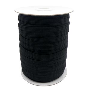 100m Gummiband gestrickt Gummilitze elastisches Band Wäschegummi Variantenwahl, Größe:5mm, Farbe:schwarz