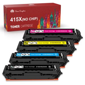 4x Toner Kingdom 415X Toner kartusche HP 415X Kompatible für HP Ersatz für HP Color Laserjet Pro MFP M479dw M479fdw Pro M454dw (kein chip)