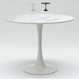 Runder Tisch 80cm im Marmor-effekt Esszimmer Restaurant Tulipan murmar 80