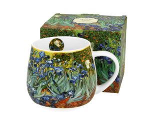 Kubek do kawy Duo Van Gogh Irises wykonany z porcelany, kubek, filiżanka, kubek do kawy z uchwytem 430 ml