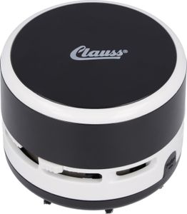 Clauss 2Clean Tischstaubsauger Schwarz | Mini Staubsauger als Büro Gadget | Ideal für Büro, Haushalt oder Auto | 2 x AA Batterien (nicht enthalten) | Leicht zu reinigen | CL-50001 00
