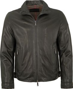 Milestone - Herren Lederjacke Lammnappa schwarz : 50