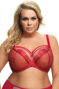 Gorsenia damen soft bh softschale bügel große größen k496 paradise , rot, 85g