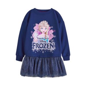 Frozen - Dívčí šaty pro volný čas NS8256 (122) (Námořnická modrá)