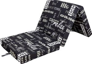 Faltmatratze Klappmatratze Samba 40218-700 190x70x9 cm schwarz Schrift Sun Garden