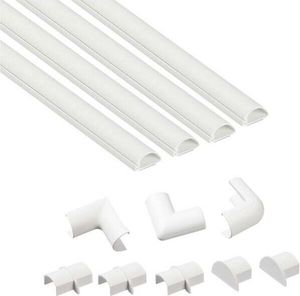 D-Line Kabelführung 20 x 10 mm, 4 x 1m, inkl. 8 Steckverbinder (61011)
