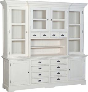 Casa Padrino Landhausstil Esszimmerschrank - Massivholz Schrank - Landhausstil Esszimmer Möbel