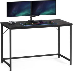 VASAGLE Schreibtisch Computertisch 120x60x75cm schmaler Bürotisch schwarz